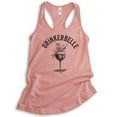 thumbnail image 1 of Drinkerbelle Tank Top, Ladies Racerback Tank Top, Fairy Tank, Drinking Tank, Wine Tank, Cocktail Tank, Desert Pink, X-Large, 1 of 3