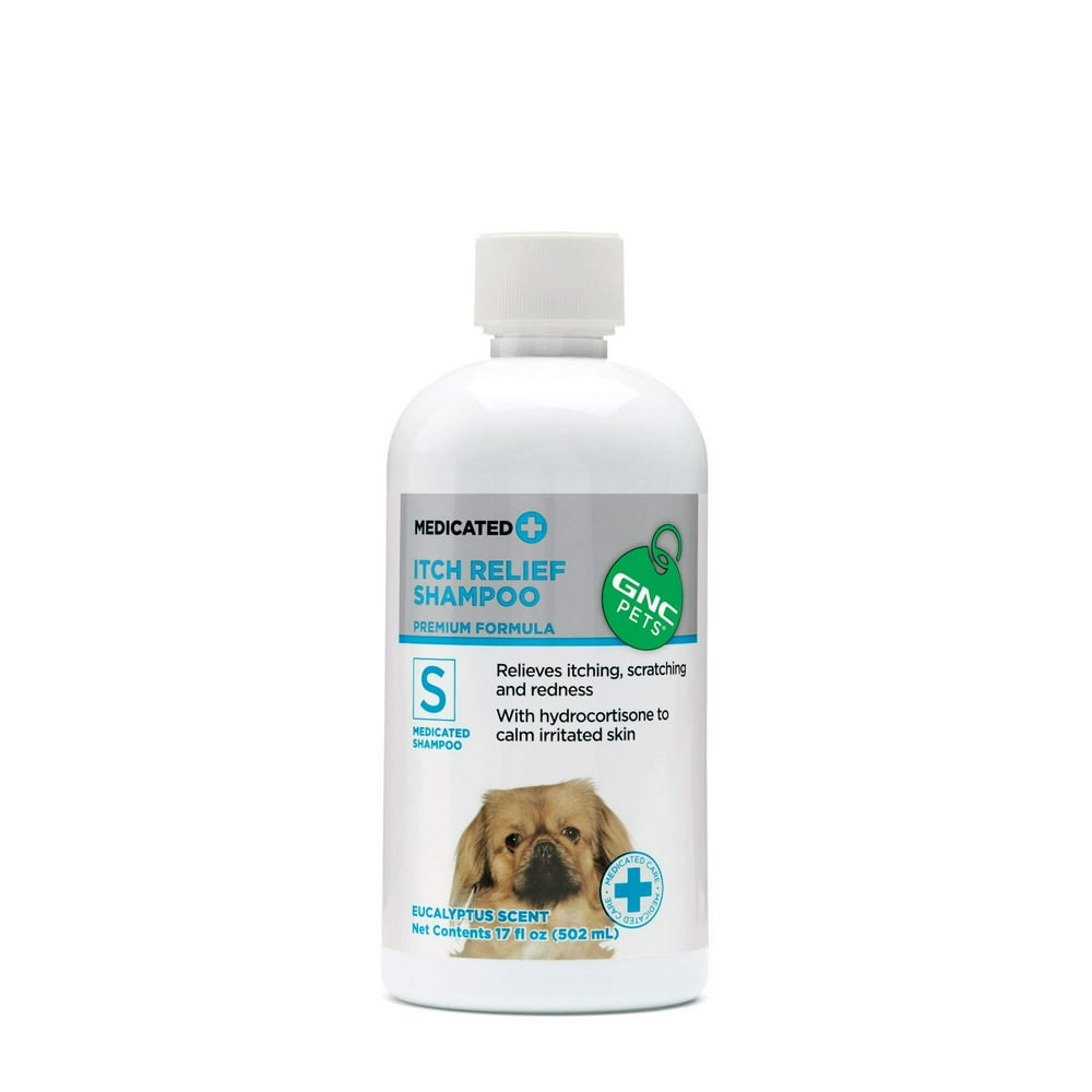 GNC Pets Medicated Itch Relief Shampoo for Dogs, 32 Ounces Eucalyptus