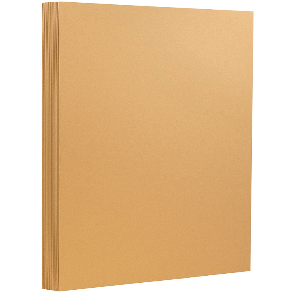 JAM Extra Heavyweight 130lb Cardstock, 8.5 x 11 Coverstock, Tan / Light