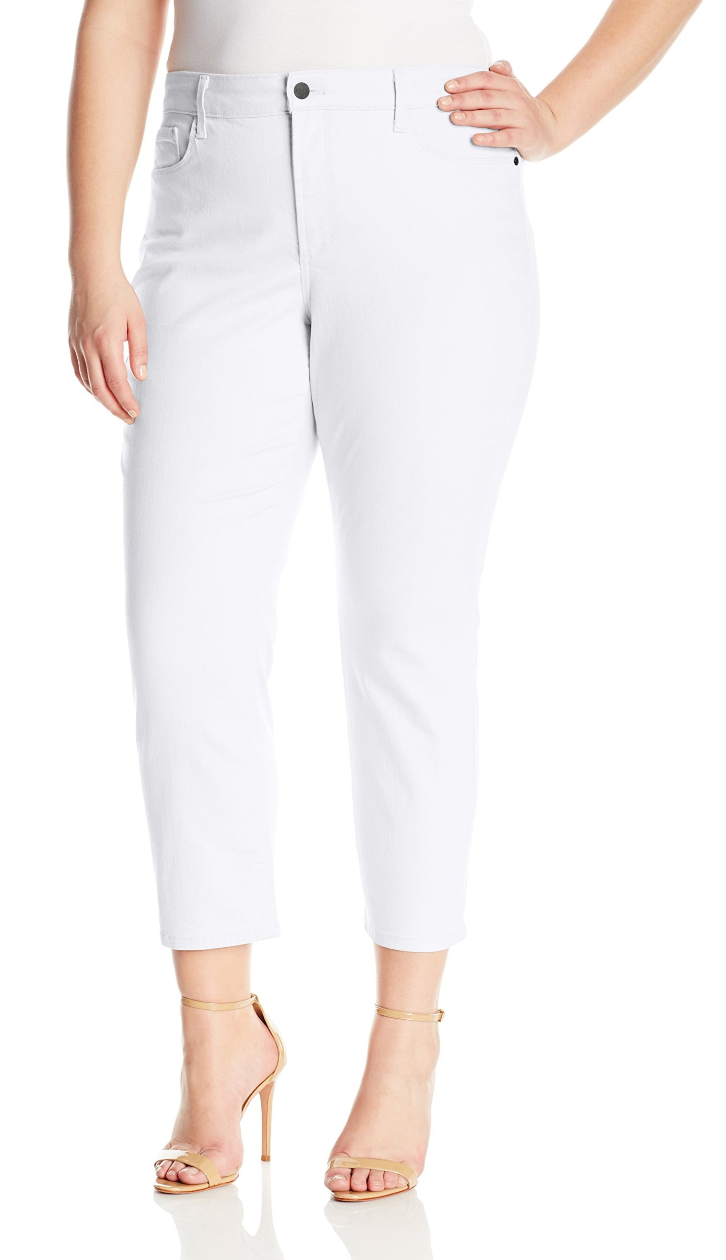 nydj white ankle jeans