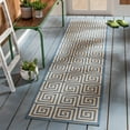 thumbnail image 2 of SAFAVIEH Beach House Johan Geometric Indoor/Outdoor Runner Rug, Cream/Blue, 2'2" x 12', 2 of 6