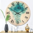 thumbnail image 2 of Designart 'Sacred Geometry and Symbol of Alchemy II' Bohemian & Eclectic Wood Wall Clock, 2 of 5