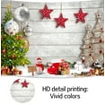 thumbnail image 4 of 10 x 8 ft White Wood Floor Christmas Backdrop Xmas Tree Christmas Balls Beautiful Snowflakes Decoration Background Christmas Family Party Decoration Banner Studio Photography Props Props, 4 of 5