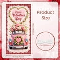 thumbnail image 2 of Pink Valentine's Day Banner Rose Decor Romantic Display Heart Shape Lace Border Heart Backdrop for Valentine's Day Party Romantic Date Wedding Decoration, 2 of 9