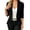 Black, variant on Vintage Lightweight Cardigans for Women Ruffle Neck 3/4 Sleeve Elegant Casual Cardigan Top
