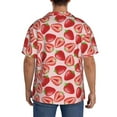 thumbnail image 3 of Yiaed Cute Strawberry Print Mens Casual Wrinkle Free Shirts Short Sleeve Button Down Summer Stretch Dress Shirt-Large, 3 of 5