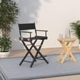 thumbnail image 2 of Silla de director Casual Home 24 con estructura negra y lona negra, 2 of 6