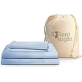 thumbnail image 2 of 4Pcs Sheet Set Microfiber Fabric - Upto 15" Inch Deep Pocket Super Soft Bed Sheets - RV King Size - Light Blue Solid, 2 of 7