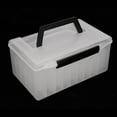 thumbnail image 3 of Fishing Tackle Box PVC Fishing Gear Accessories Storage Box Case White, 3 of 7