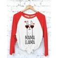 thumbnail image 4 of Tstars Womens Best Gift for Mother's Day Shirts Tshirt Mama Llama Cool Cute Gift for Mom Shirt for Mom Mothers Day Gift 3-4 Women Sleeve Baseball Jersey Shirt, 4 of 5