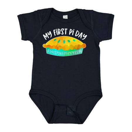 

Inktastic My 1st Pi Day Blue Green Pie Pan Pun Gift Baby Boy or Baby Girl Bodysuit