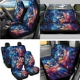 thumbnail image 3 of XYZCANDO Starry Wolf Print Handbrake Cover Car Cushion Cover Steering Wheel Cover Armrest Cover Seat Belt Cover Keychain Fender Cover Lipstick Cover Trash Can Car Coasters Washable, 3 of 7