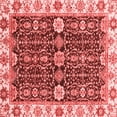 thumbnail image 1 of Ahgly Company Machine Washable Indoor Square Oriental Red Traditional Area Rugs, 6' Square, 1 of 1