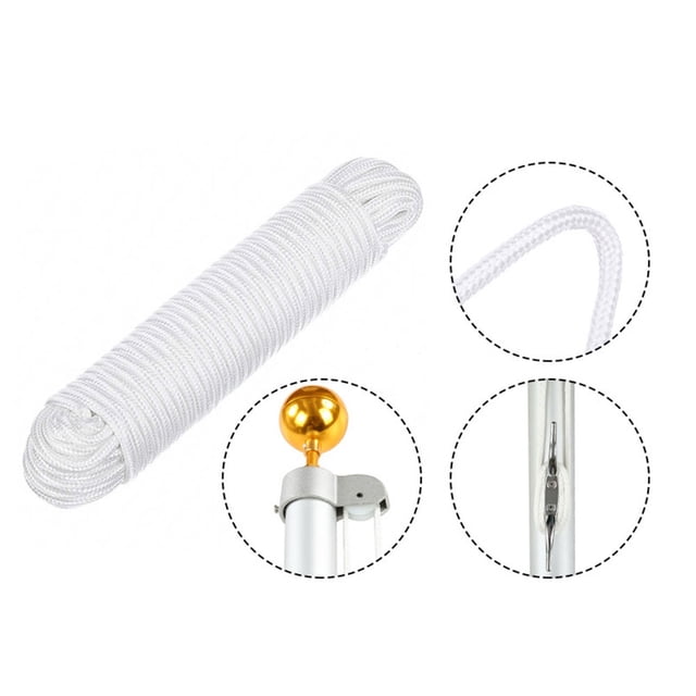 HAMPPLIES 1Set Flag Pole Accessories for Outside Replacement Hanging Light Golden Aluminum