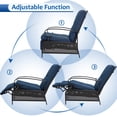 thumbnail image 2 of AECOJOY Chaise Longue Inclinable de Patio Réglable avec Coussins, Ensemble de 2 - Bleu, 2 of 5