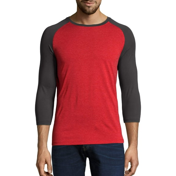 Hanes Men's and Big Men's Performance Baseball Tee, Up To Size 2XL