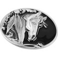 thumbnail image 3 of Moranse Religion Cross Cowboy Kneeling Prayer And Horse Design Belt Buckles, 3 of 5