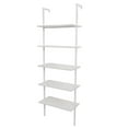 thumbnail image 2 of Ktaxon 5-Shelf Industrial Wood Ladder Bookcase with Metal Frame,White, 2 of 7