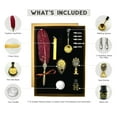thumbnail image 5 of FTC Feather Quill Pen Calligraphy Set with Zodiac Wax Seals, Ink, and Nibs, Green, 5 of 9