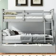thumbnail image 3 of Gray Twin Over Full Bunk Bed With Dependable Materials & Functional Trundle Guardrail,, 3 of 6