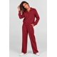thumbnail image 4 of Sudadera de salón Outfit PRETTYGARDEN de 2 piezas para mujer, color rojo vino, 4 of 8