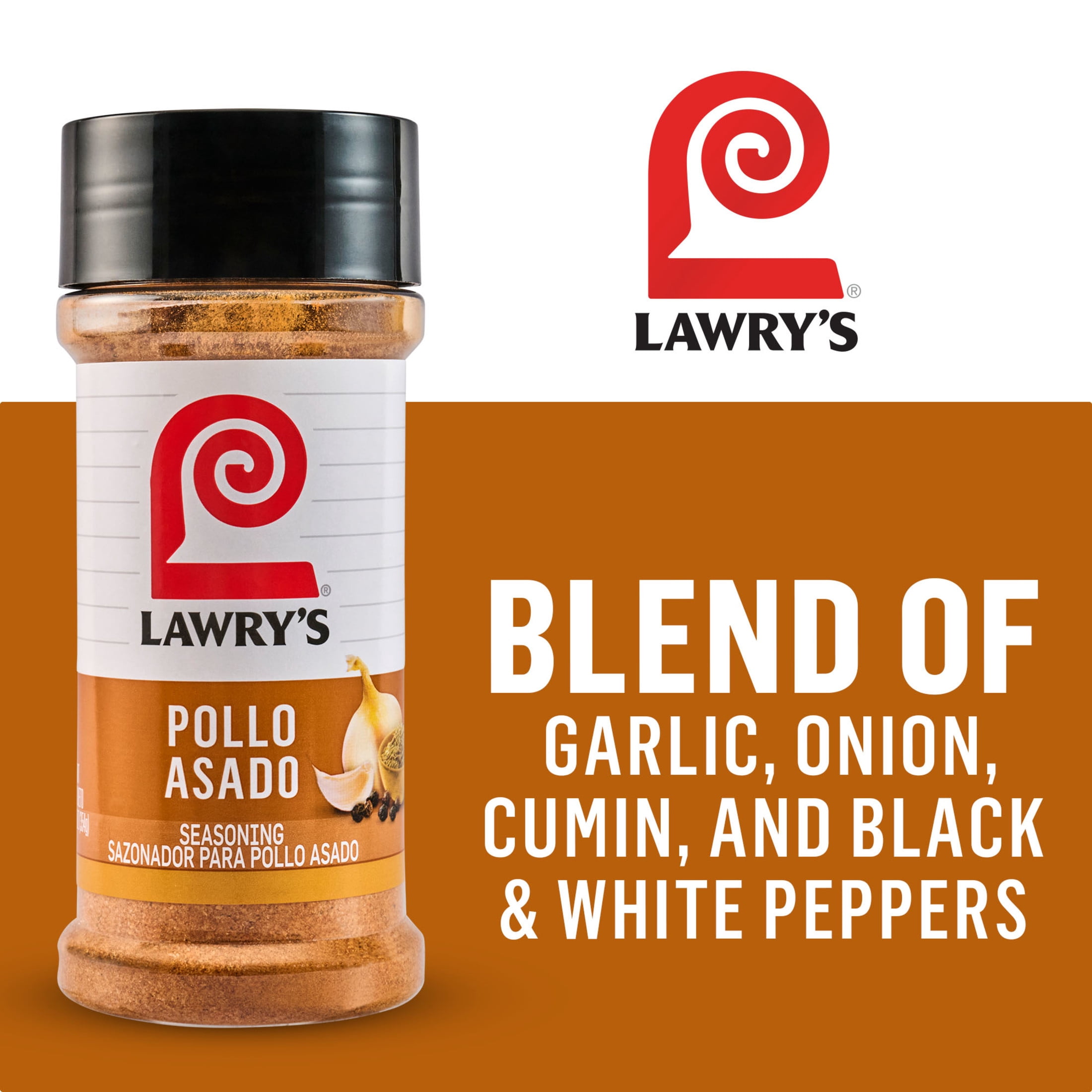 Lawry's Kosher Pollo Asado Seasoning, 12.5 oz Bottle