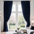 thumbnail image 4 of Soft Velvet Curtains, Light Filtering & Sound Dampening Window Treatments, Thermal Insulated Rod Pocket Drapes for Living Room & Bedroom, 2 Panels, 4 of 5
