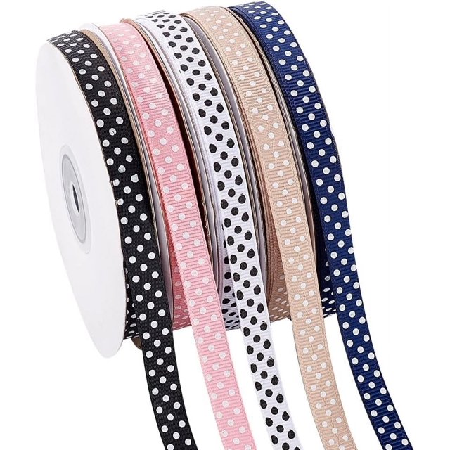 HAOAN 20Yards Blue Sky White Clouds Ribbon 1 Inch Wide Sky Clouds Polyester Ribbon 0.3mm Thick White and Blue Decorative Ribbon