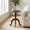 Black Natural, variant on French Country Round End Table with Lipped Top and Spider Legs - Black and Natural