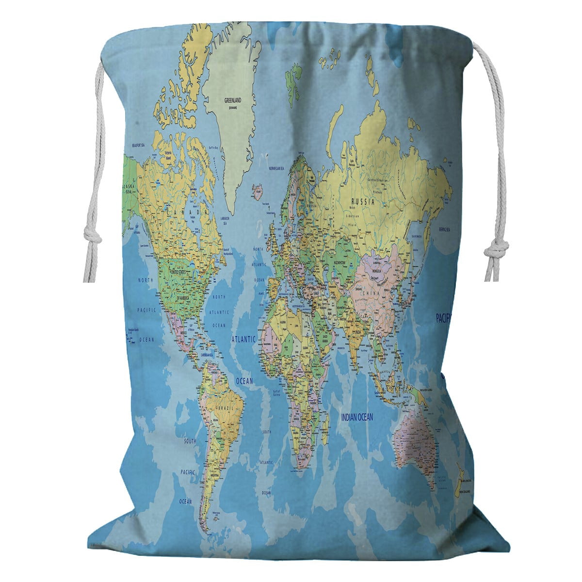 Abphqto Highly Detailed Political World Map Labeling Storage Basket Laundry Bag With Drawstring 24x32 Inch Walmart Com Walmart Com