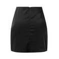 thumbnail image 7 of RUTAYY Women Satin Skirts Mini Length A-Line Zipper Short Skirt Summer Solid Color Smocked Boho Pleated Skirts, 7 of 7