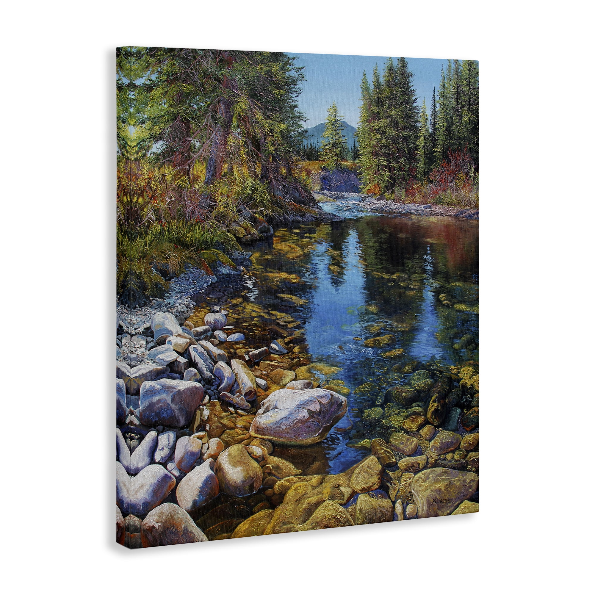 Stupell Industries Etherington Creek View Landscape & Nature Painting Wrapped Canvas Art Print Wall Art, 36 x 48