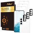 thumbnail image 1 of Protector de pantalla Ailun de vidrio templado para Galaxy S22, paquete de 3, 1 of 7