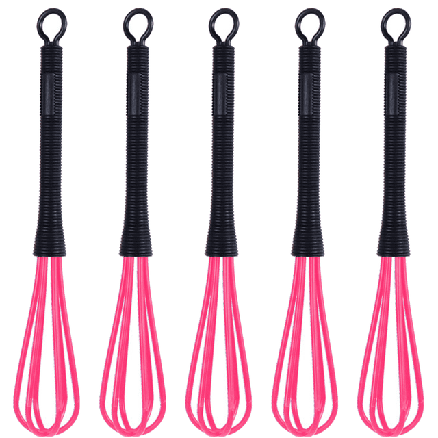 Batidores, 5 piezas de batidor de plástico, herramienta mezcladora para cocina, salón de peluquería