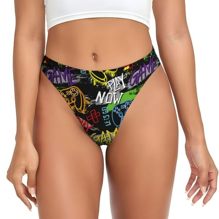Sigee Game Joysticks for Women s G-String Panty  Low Rise  Soft Lace Perfect for Everyday Wear or Special Occasions-Large