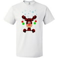 thumbnail image 3 of Inktastic Cute Flannel Reindeer with Christmas Bulbs and Snowflakes T-Shirt, 3 of 5