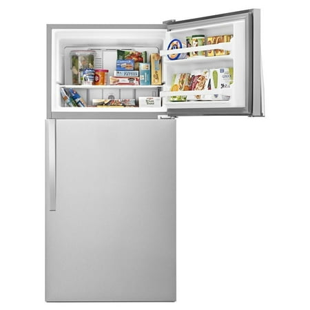 Whirlpool - 18.2 Cu. Ft. Top-Freezer Refrigerator - Monochromatic Stainless-Steel