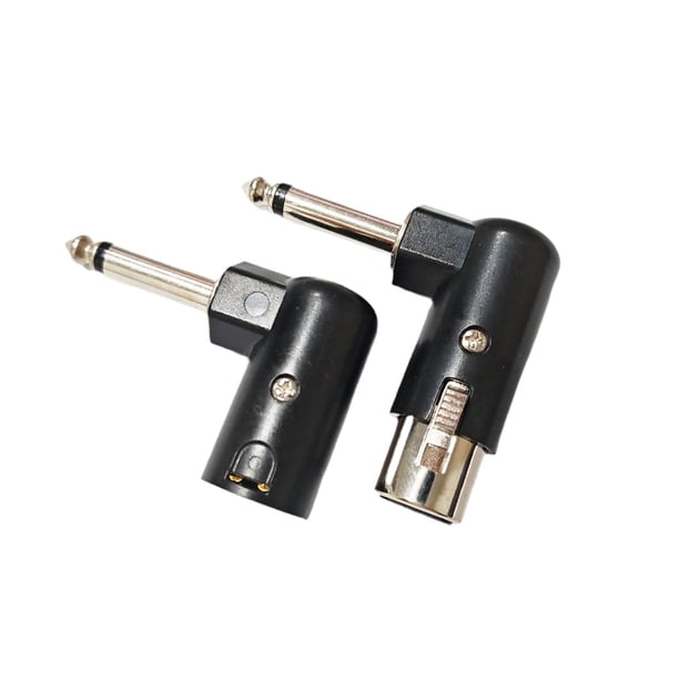 Adaptador de Ángulo para Guitarra Conector de 3 Pines Hembra Macho a 635mm Adaptador de Metal Conector para Mezcladores Micrófonos Amplificadores Función Ajustable Adecuado para Músicos