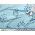 thumbnail image 3 of Soimoi Polyester Crepe Fabric Leaves & Floral Block Print Fabric by The Yard 42 Inch Wide, 3 of 3