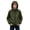 Army Green, variant on Spazoro Boys Hooded Jacket with Multi-Pockets, Windproof Solid Color Lightweight Zip-up Outdoor Windbreaker Coat Green Size 8-9