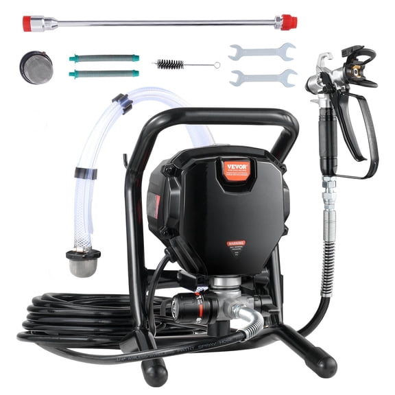 VEVOR Stand Airless Paint Sprayer, 3000PSI 750W Efficient Electric Airless Sprayer,for Home Interior and Exterior Furniture and Fences, Handheld Paint Sprayers, Fine and Even Painting Effect