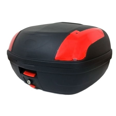 Motorcycle Touring LARGE Top Box Tail Trunk Luggage Box - 46 Lt Capacity - Can Store two (2) Helmet HARD CASE
