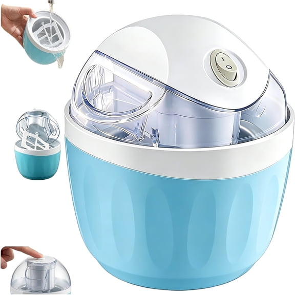 Mini Ice Cream Maker Machine, Single Serve Frozen Yogurt Gelato and Sorbet Maker with Pre-Freezer Bowl for Home and Dorm
