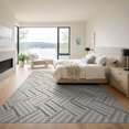 thumbnail image 3 of ODIKA 9'x12' Beige Taupe Geometric Crisscross Washable Area Rug Modern Handwoven Pattern for Indoor/Outdoor Low Pile, Flatwoven, for Great Room, Indoor Concept, Large Living, 3 of 7