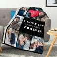 thumbnail image 6 of Personalized Fleece Throw Pictures Blanket for Family Friends Pets Custom Blankets with 1-9 Photo Collages for Mother's Father's Day Christmas Birthday as Souvenirs and Unique Gifts(30*40 in), 6 of 6