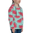 thumbnail image 3 of Fotbe Watermelon Pattern Youth Pullover Hooded Sweatshirt, Boys Hoodie, Kangaroo Pocket Hoodie for Kids Girls -Small, 3 of 6