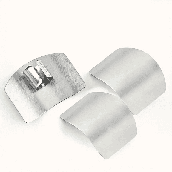 Stainless Steel Anti-Cut Finger Guard, Adjustable Finger Protector, Reusable Kitchen Hand Shield for Chopping, Slicing and Meal Prep