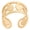 Gold, variant on 18K-Plated Stainless Steel Shell Womens Polished Adjustable Cuff Ring Gold R213