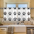 thumbnail image 2 of Yayeee Kitchen Curtains Tier Set of 2 Light Filtering 57"x24" Over Sink Window Panels, Cartoon Cat Paw, 2 of 7
