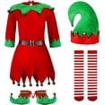 thumbnail image 1 of Disfraz de ayudante de Papá Noel para bebé, disfraz de elfo navideño para niña, traje festivo para Navidad y Año Nuevo, 1 of 5